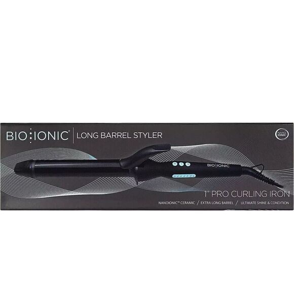Bio Ionic Long Barrel Styler Curling Hair Iron 1" - Picture 1 of 5